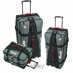 BoGi Bag Trolley 3er-Set Reisetaschen Koffer 40 L + 85 L + 110 L Grau /Schwarz