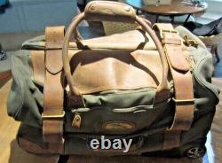 Bob Timberlake Wheeled Trunk Luggage, Duffle Bag Combo Tan Brown Leather Suit