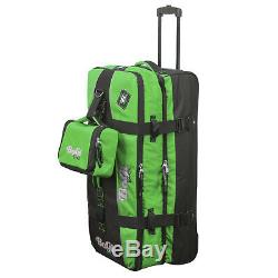 Bogi Bag Koffer Reisetaschen Set 2-tlg XXL Trolley + Washbag Grün Schwarz