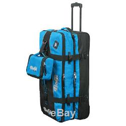 Bogi Bag Set Reisetasche Waschtasche 110 L Trolley Reisekoffer Blau Schwarz