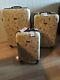 Brand New-tommy Bahama Tan Map Print 3 Piece Hardside Spinner Luggage Set
