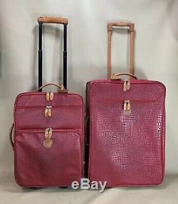 Brics Safari Red Wheeled Luggage Set 21 Carry On & 25 Upright Suitcase
