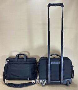 Briggs & Riley Black Set 15 Compact Wheeled Briefcase BRW14 & 17 Laptop Bag