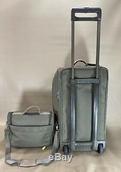 Briggs & Riley Olive Set 26 Upright Split Wheeled Duffle Bag & Toiletry Bag