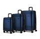 Bugatti Luggage Navy Blue Nashville Collection 3 Piece 100% Recycled Material