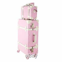 CO-Z Premium Vintage Luggage Sets 24 Trolley Suitcase and 12 Hand Bag Set with
