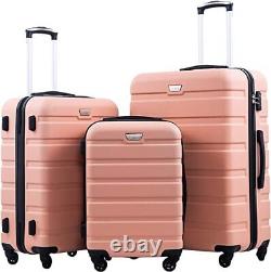 COOLIFE Luggage 3 Piece Set Suitcase Spinner Hardshell Lightweight TSA Lock saku