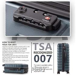 COOLIFE Luggage Expandable Suitcase PC ABS TSA Luggage 3 3 piece set Teal blue