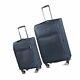 Cantor Ultra Lightweight Softside Luggage With Spinner Wheels, Set Of 2, Navy
