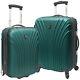 Cape Verde Green 2-piece Hardside Carry-on Expandable Spinner Roller Luggage Set