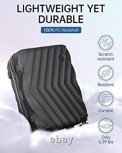 Carry On Luggage, 2 Piece Luggage Sets, PC Hardside Suitcase 2 Sets-Black
