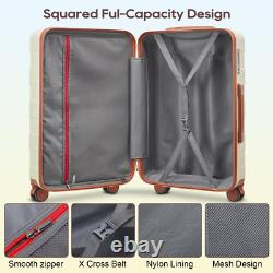Carry on Luggage, 20 in Carry-On Suitcase with Spinner Wheels, Hardside 3PCS Set