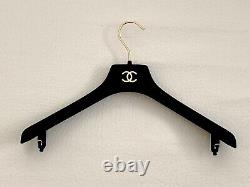 Chanel Travel Set, black thick canvas garment bag XL, 2 velvet hangers