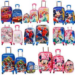 Children Kids Holiday Travel Hard Shell Suitcase Luggage Trolley Bag Backpack