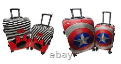 Children Kids Holiday Travel Hard Shell Suitcase Luggage Trolley Bags Adults UK