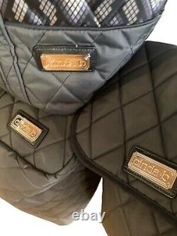 Cinda B 6 Piece Travel Duffle Luggage Set Backpack Tote Crossbody Python Black