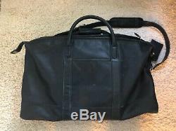 Coach Large Duffle Carry-On Cabin Travel Bag Black Leather Toiletry Case Set