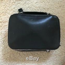 Coach Large Duffle Carry-On Cabin Travel Bag Black Leather Toiletry Case Set