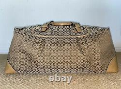 Coach Signature Duffle Travel Luggage & Large Tote 77154 / 77156 SET Khaki