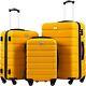 Coolife Luggage 3 Piece Set Suitcase Spinner Hardshell Lightweight Tsa Lock 4 Pi