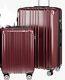 Coolife Luggage Expandable 28 & 20 Carton Suitcase 2pc Set Pc+abs Spinner Wine