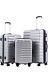 Coolife Luggage Expandable Suitcase Set, Silver 3 Piece