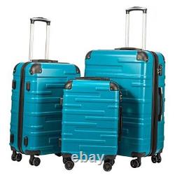 Coolife Luggage Expandable(only 28) Suitcase 3 Piece Set with TSA Lock