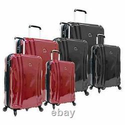 DELSEY Passenger Lite 3-Piece Hard Side Luggage Set Black Color