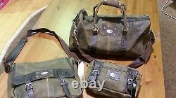 Dallas Cowboys 3 Piece Leather Luggage Set- Duffle, Messenger & Travel Kit