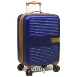 Dejuno Garland Hardside 3-Piece Spinner Luggage Set With USB Port Navy