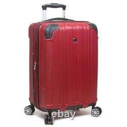 Dejuno Kingsley 3-Piece Hardside Spinner Luggage Set With TSA Lock Burgundy