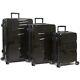 Dejuno Lumos Hardside 3-piece Expandable Spinner Luggage Set Black