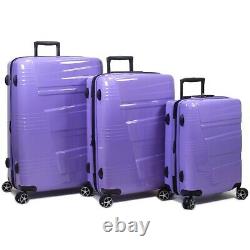 Dejuno Lumos Hardside 3-Piece Expandable Spinner Luggage Set Lavender