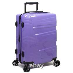Dejuno Lumos Hardside 3-Piece Expandable Spinner Luggage Set Lavender