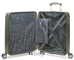 Dejuno Moda Scratch Resistant 3-Piece Hardside Spinner Luggage Set Olive