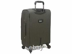 Dejuno Noir Lightweight 3-Piece Spinner Luggage Set with Laptop Pocket Black