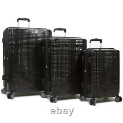 Dejuno Speck Hardside 3-Piece Expandable Spinner Luggage Set Black