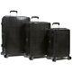 Dejuno Speck Hardside 3-piece Expandable Spinner Luggage Set Black