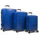 Dejuno Speck Hardside 3-piece Expandable Spinner Luggage Set Blue