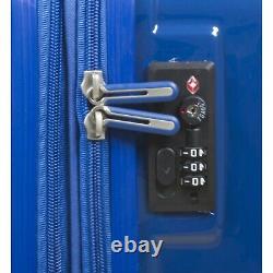 Dejuno Speck Hardside 3-Piece Expandable Spinner Luggage Set Blue
