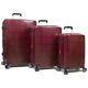 Dejuno Speck Hardside 3-piece Expandable Spinner Luggage Set Wine Red