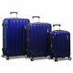 Dejuno Titan Jumbo Hardside 3-pc Spinner Luggage Set With Tsa Lock Navy