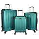 Dejuno Tutin 3-piece Hardside Spinner Luggage Set With Tsa Lock Turquoise