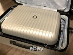 Delsey 2 Piece Hard side Trunk Set in Silver Colors In Box