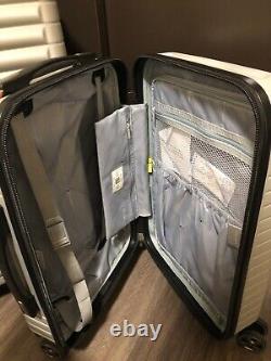 Delsey 2 Piece Hard side Trunk Set in Silver Colors Open Box
