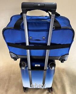 Delsey Blue Rolling Carry On Luggage Set 17 Briefcase & 19 Cactus Spinner Case