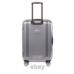 Delsey Chrometec Hardside Spinner Suitcase 3 Pcs Luggage Set-Silver