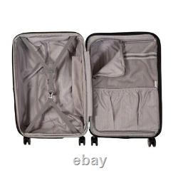 Delsey Chrometec Hardside Spinner Suitcase 3 Pcs Luggage Set-Silver