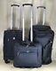 Delsey Helium Hyperlite Black Luggage Set 17 Tote, 20.5 Carry On & 28 Duffle