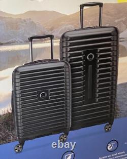 Delsey Luggage Spinner Hard side Trunk Set 2 Piece in Black Colors